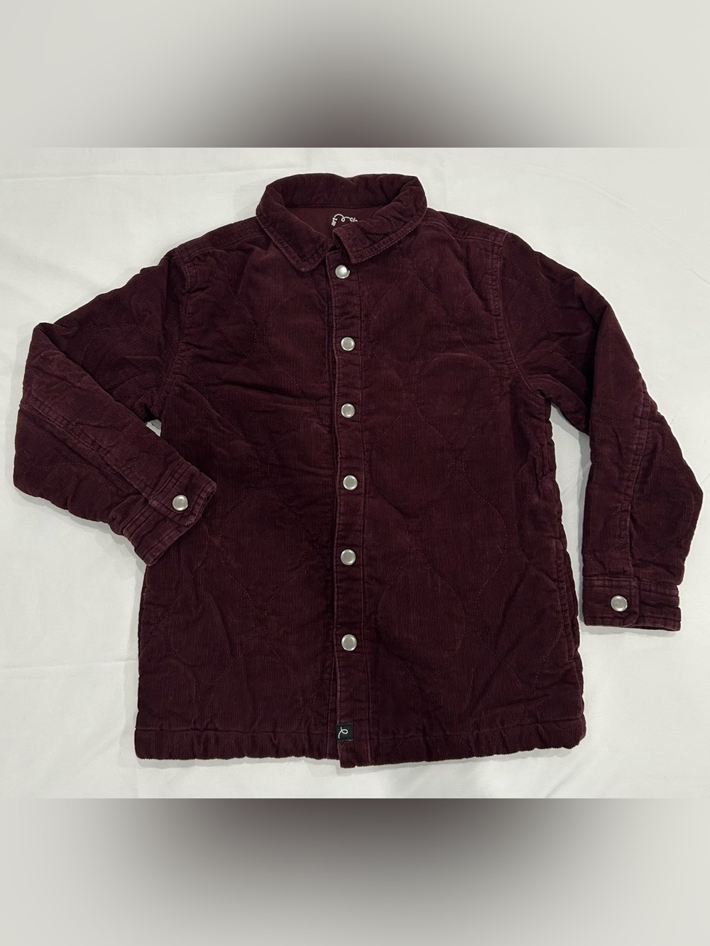 Art Class Kids Quilted Corduroy Jacket Maroon Burgundy S 6/7